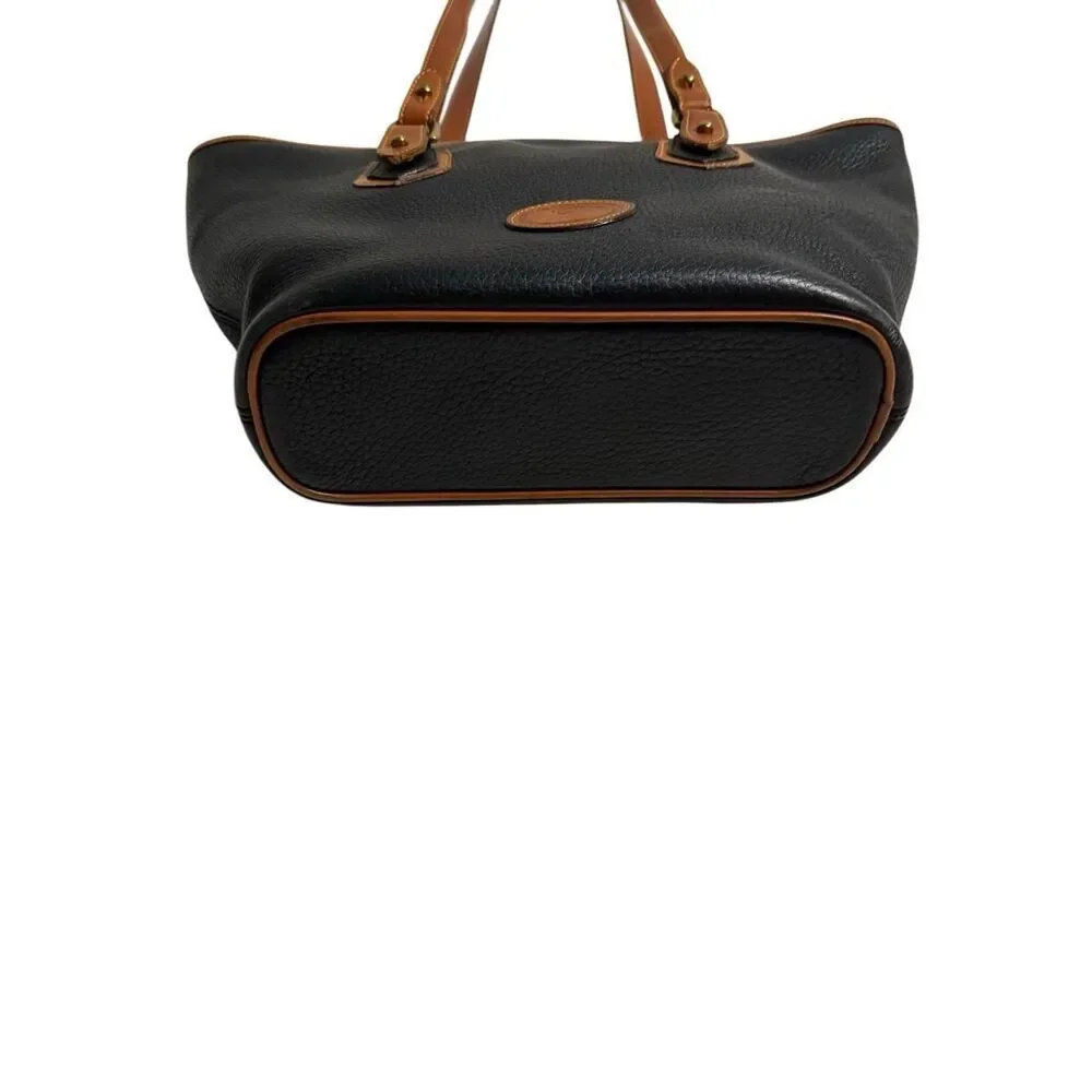 Vintage Dooney & Bourke Women's Pebble Leather All Weather Shoulder Bag Black